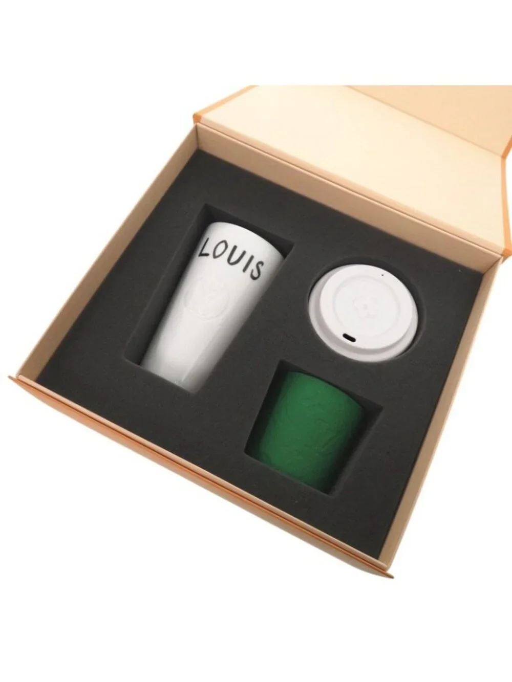 Louis Vuitton Cup Tumbler Monogram Gi0909 Canvas Porcelain White